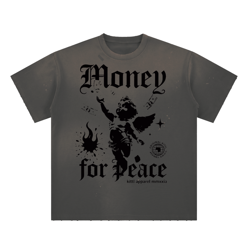 Hand-Frayed Sunfade Paint Splatter T-Shirt