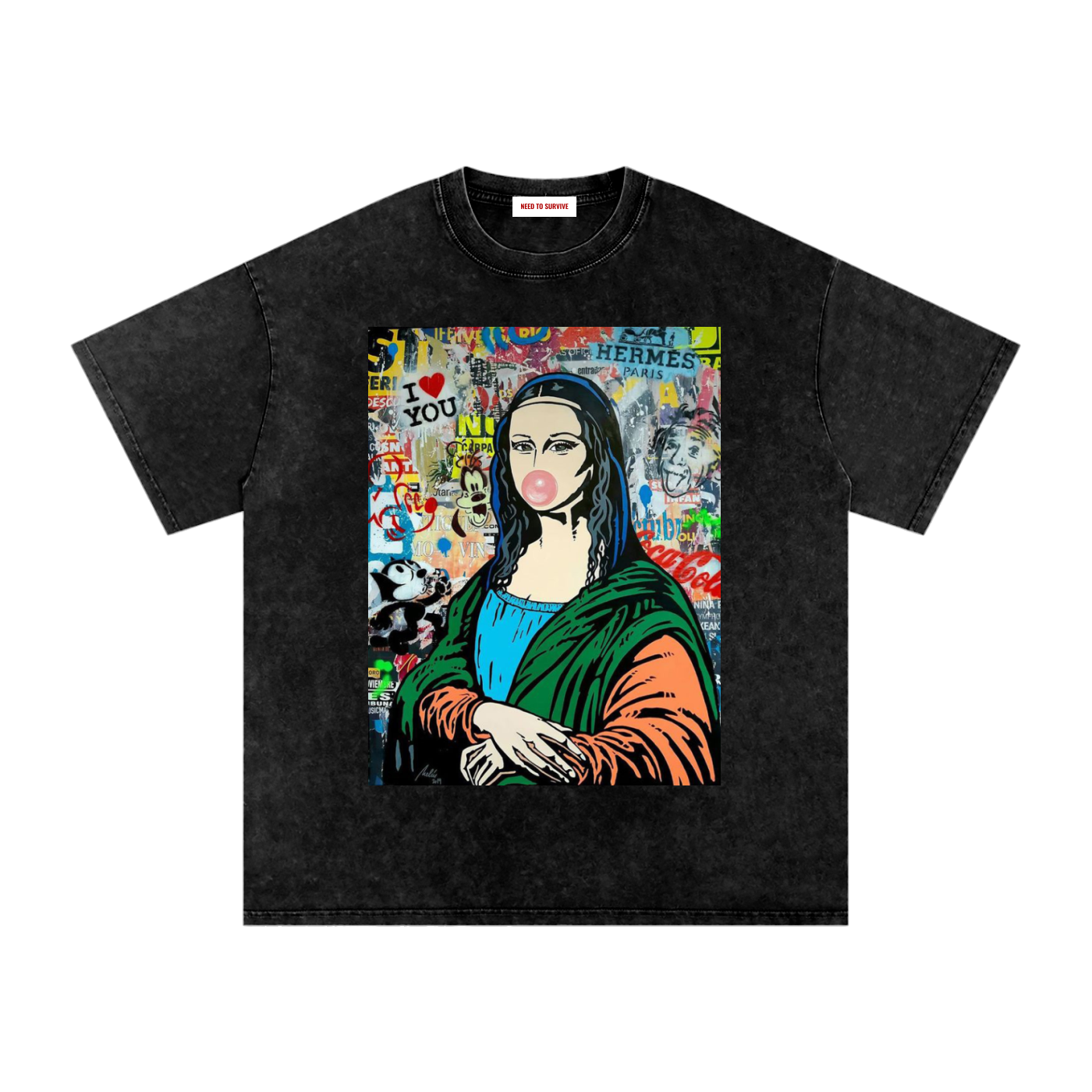 Snow Washed Oversized Cotton T-Shirt