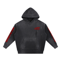 Vintage Washed Frayed Fleece Hoodie