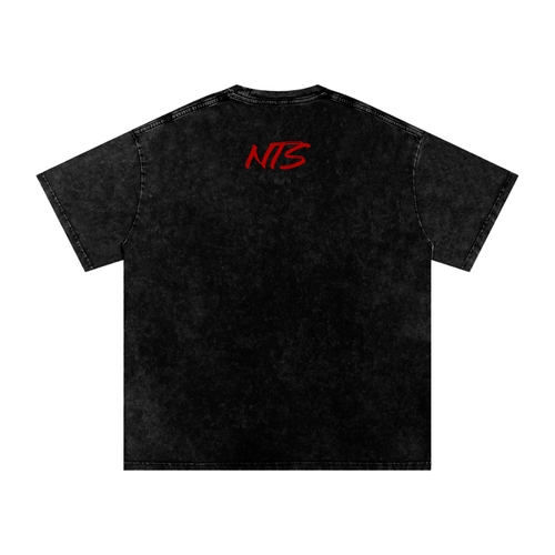 Snow Washed Oversized Cotton T-Shirt